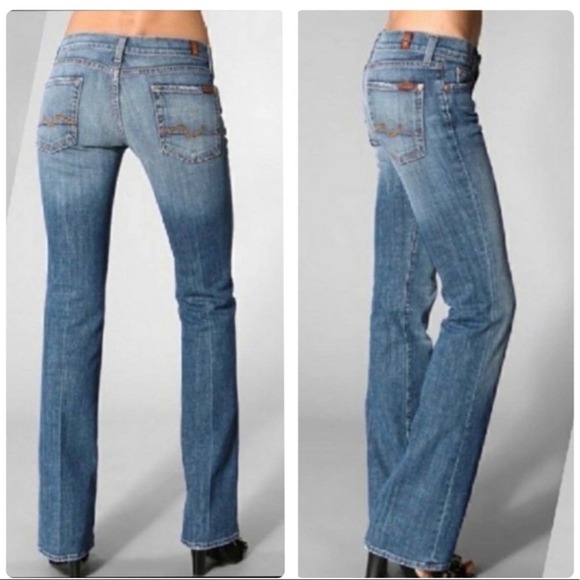 7FAMK Boycut Button Fly Boy Cut Medium Wash Jeans 29 - Picture 3 of 16